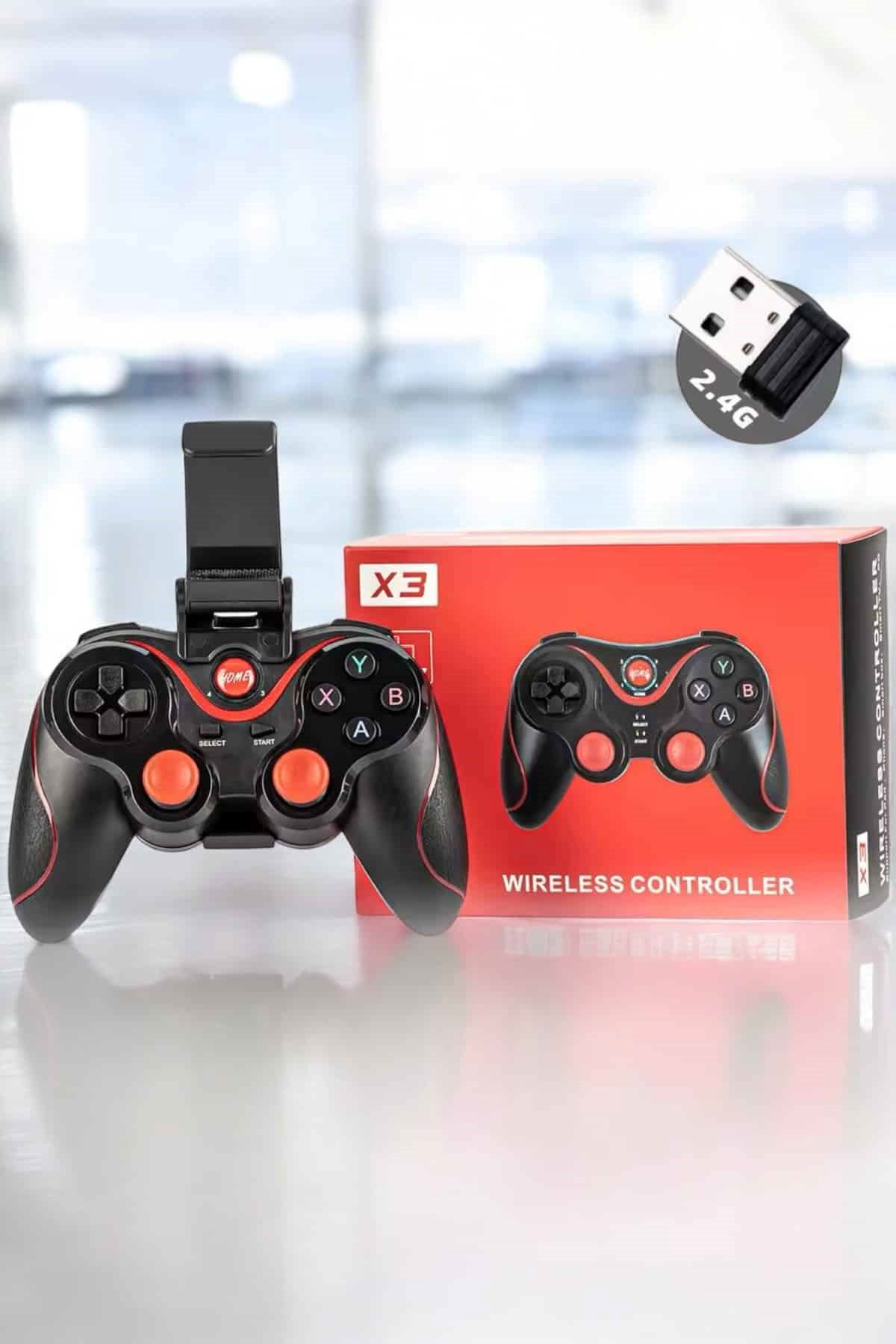 Android Uyumlu Gamepad X3 Game Stick Oyun Kolu Bluetooth Bağlantılı