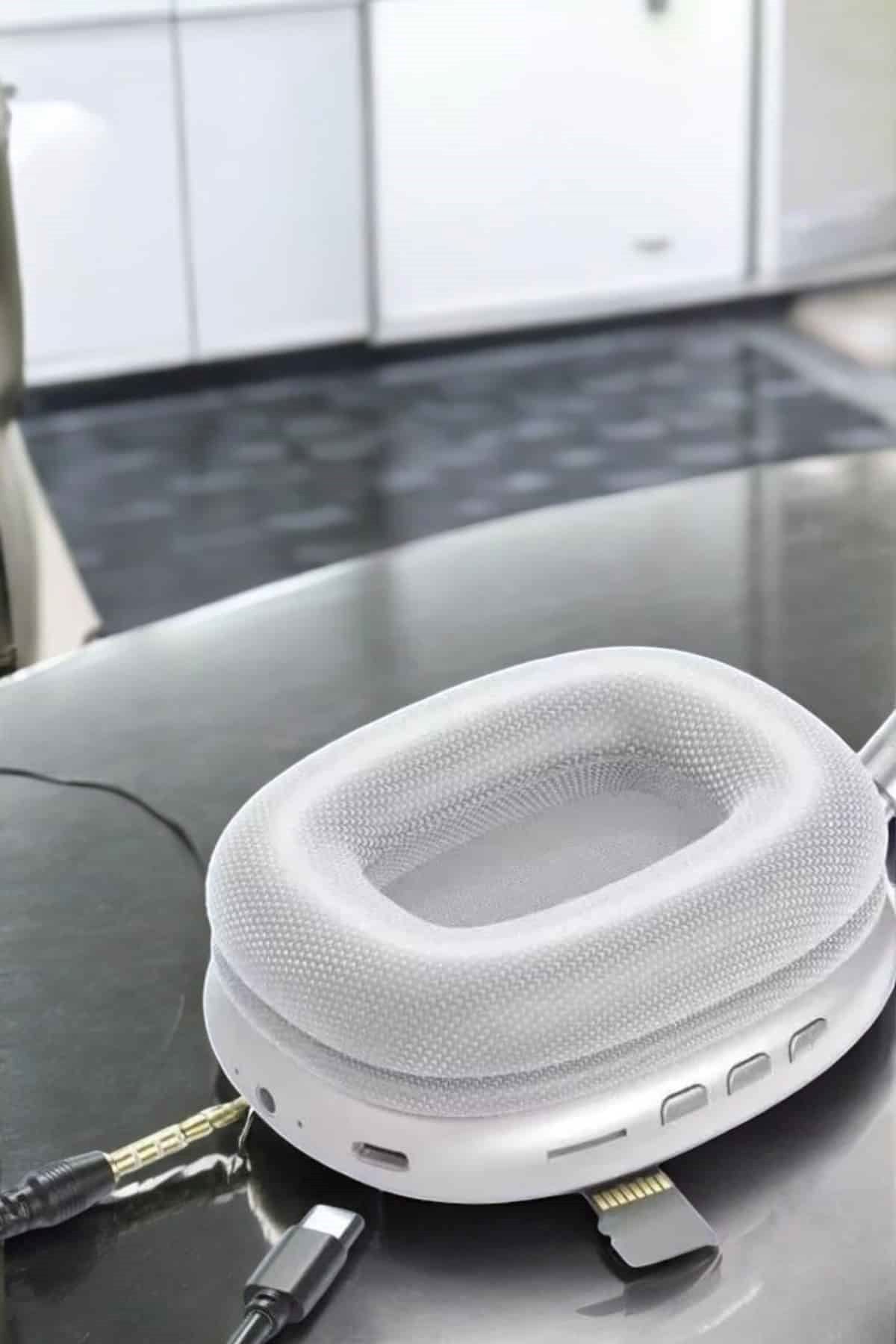 P9 Plus Kablosuz Kulak Üstü Bluetooth Kulaklık Beyaz Yüksek Ses Kaliteli