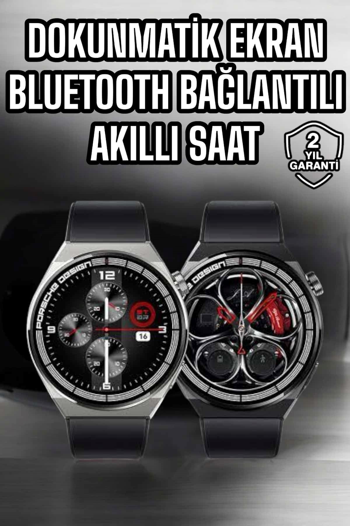 Akıllı Saat Dokunmatik Ekran Sesli Görüşme ve Bildirim Görme Sağlık Takibi