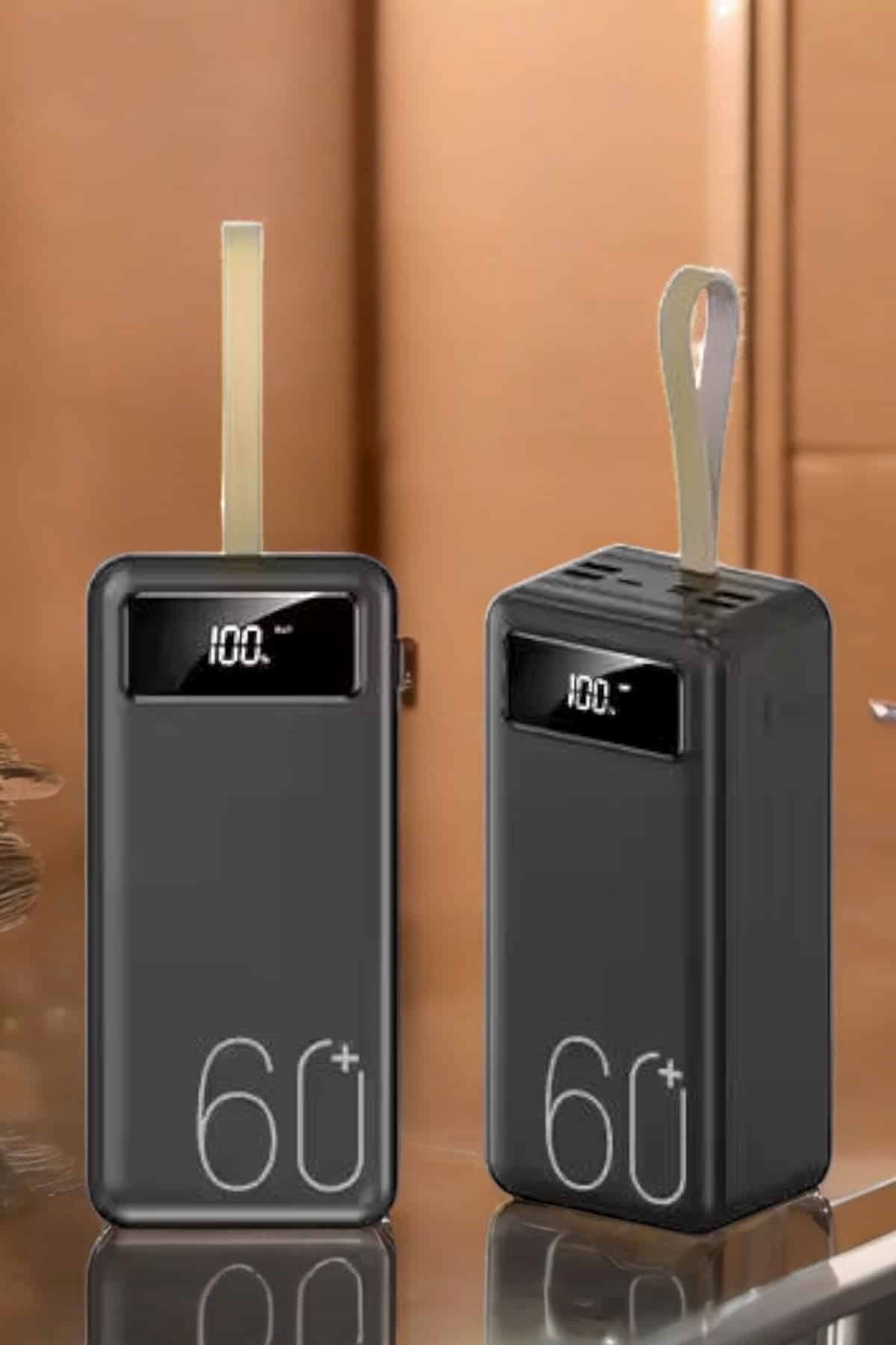 Powerbank 60.000 Mah Hızlı Şarj 4 Çıkışlı Uzun Şarj Süreli Dijital Göstergeli