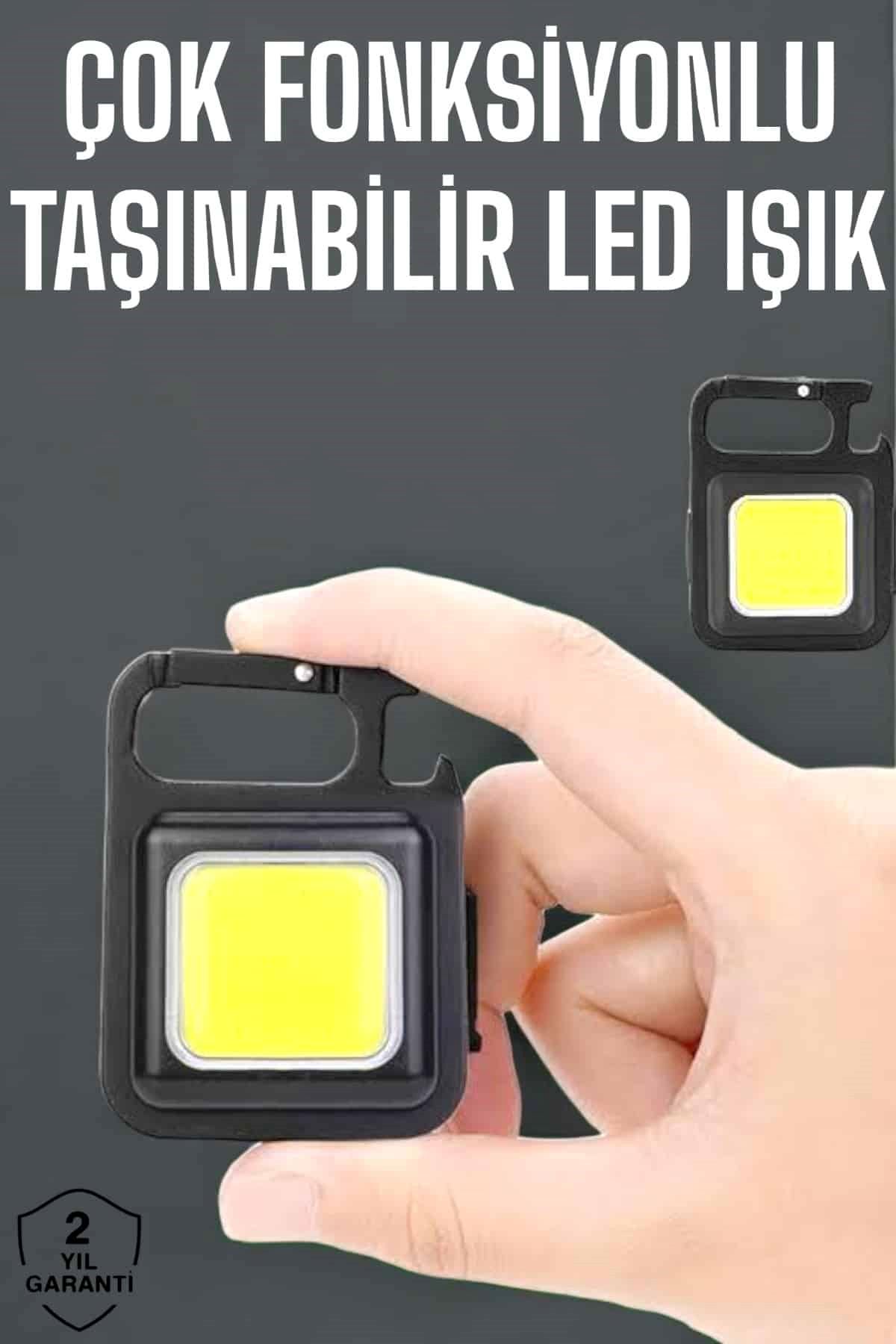 Kamp Işığı Çok Fonksiyonlu Taşınabilir Anahtarlık Kapak Açma Manyetik Özelliği