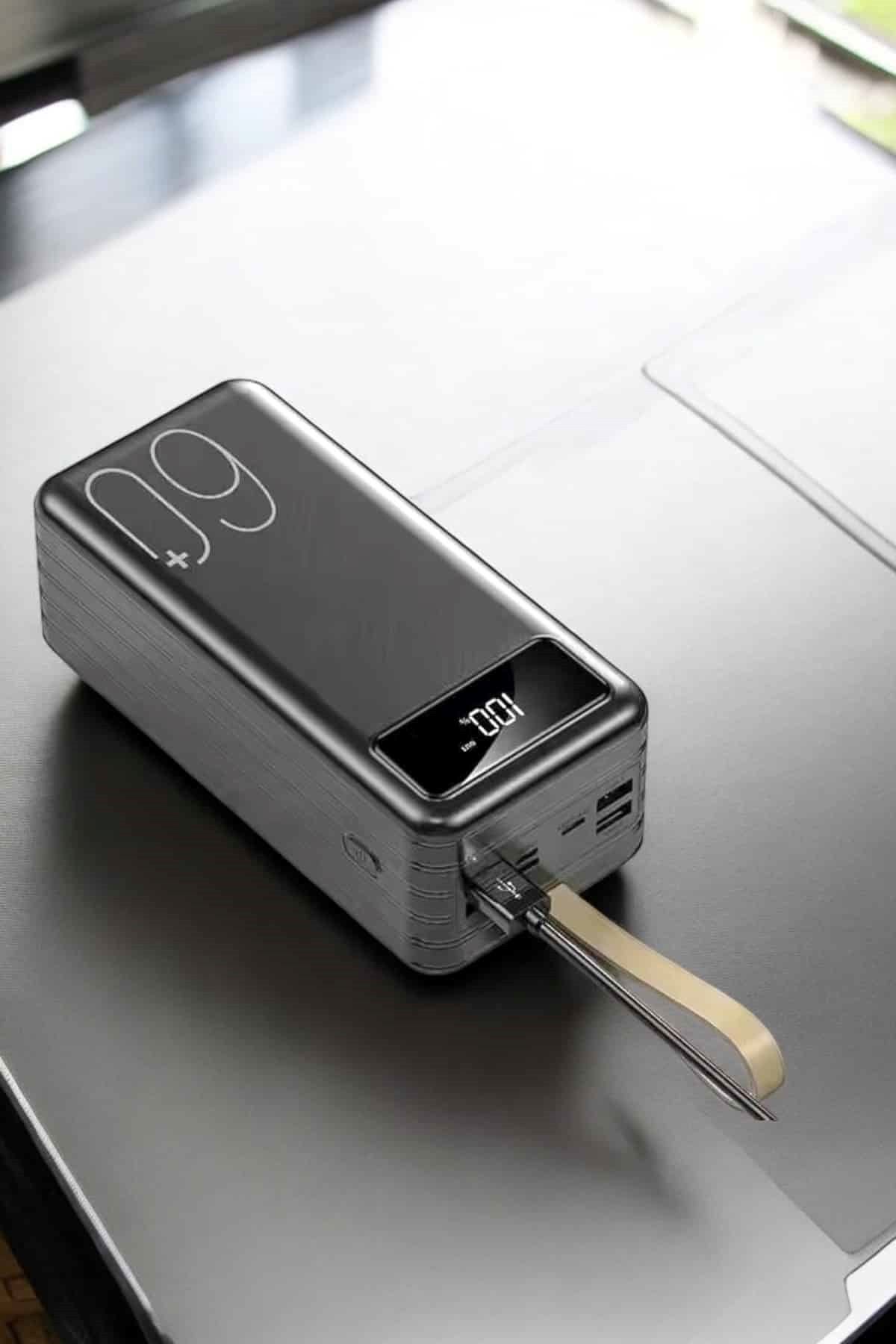Powerbank 60.000 MAH Dijital Göstergeli 4 Portlu Taşınabilir