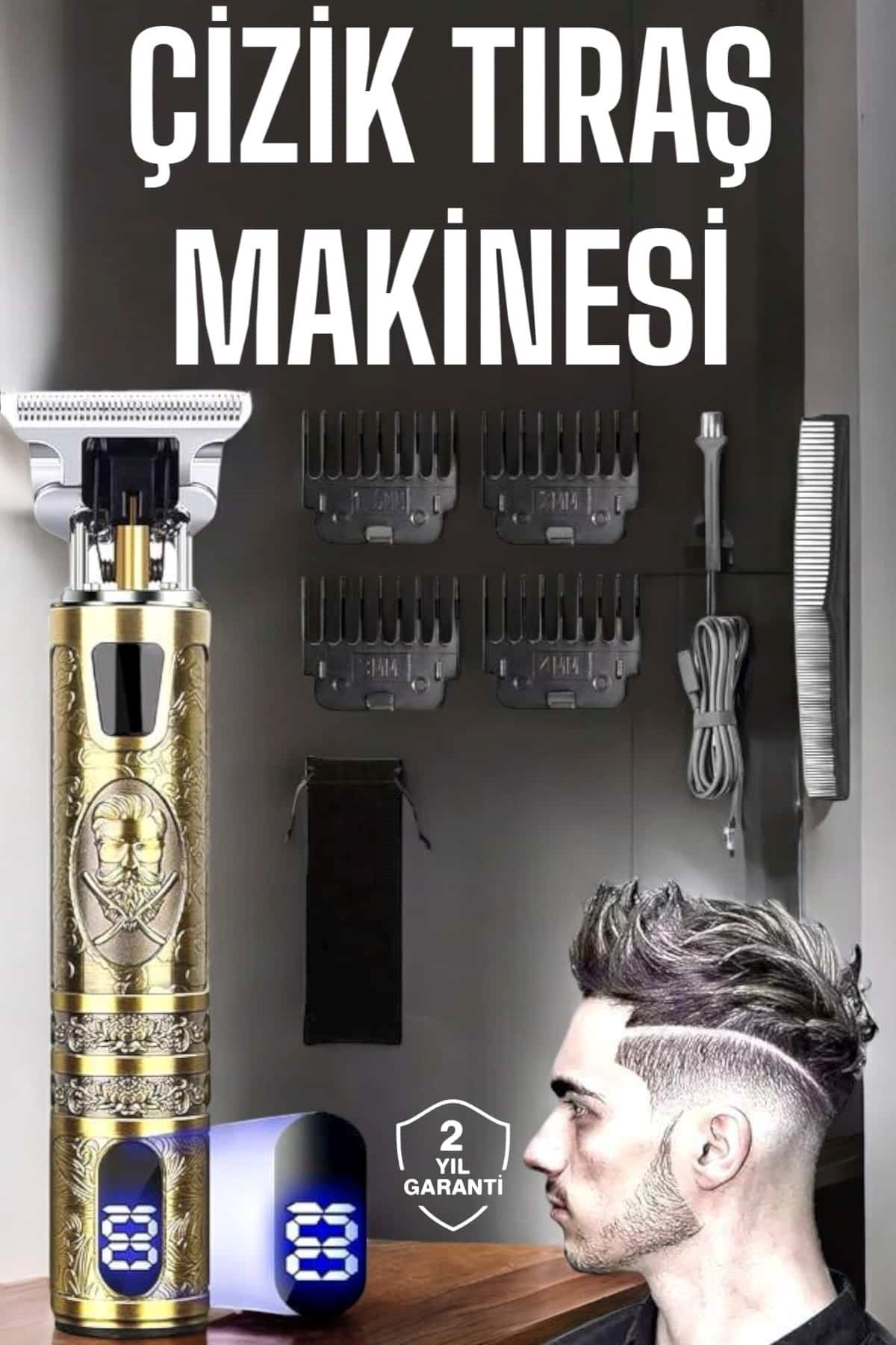 Çizik Tıraş Makinesi Şarjlı Paslanmaz Çelik Bıçaklı Uzun Ömürlü