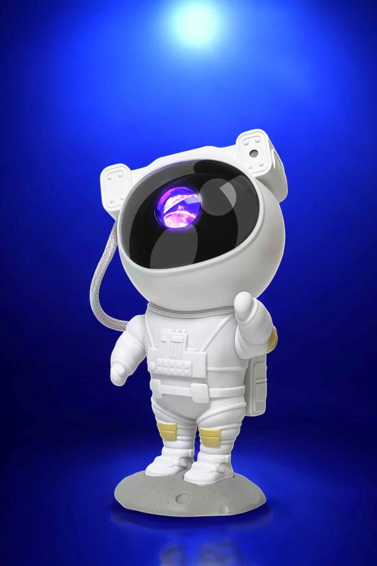 Çocuklara Özel Projeksiyon Astronot Lamba Speaker Sevimli