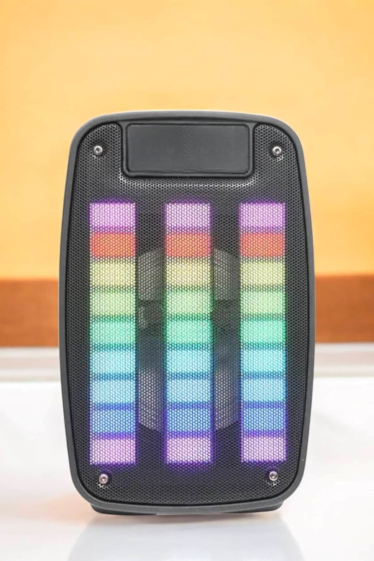 Kablosuz Bluetooth Hoparlör Taşınabilir 6.5 inç LED Işık Kareoke