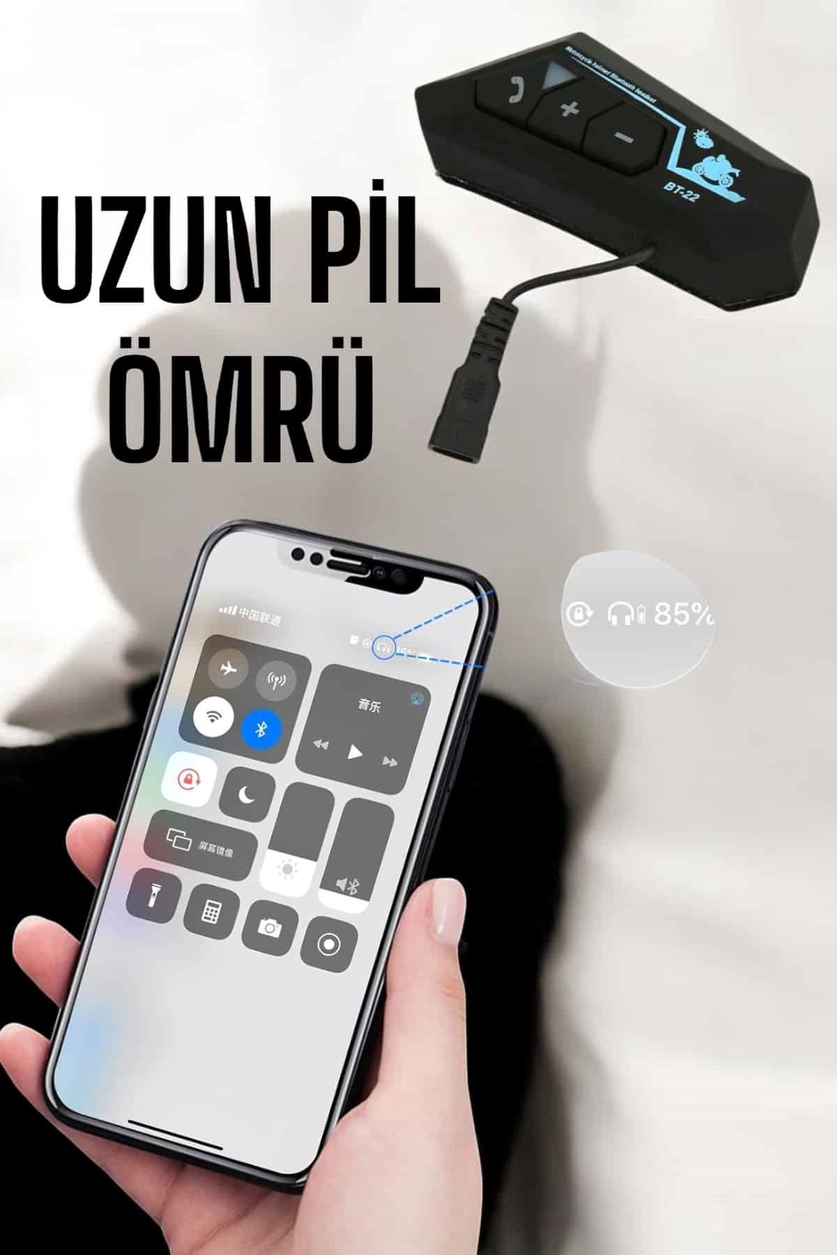 Kask Kulaklık Bluetooth Motosiklet Kulaklık Intercom Su Geçirmez