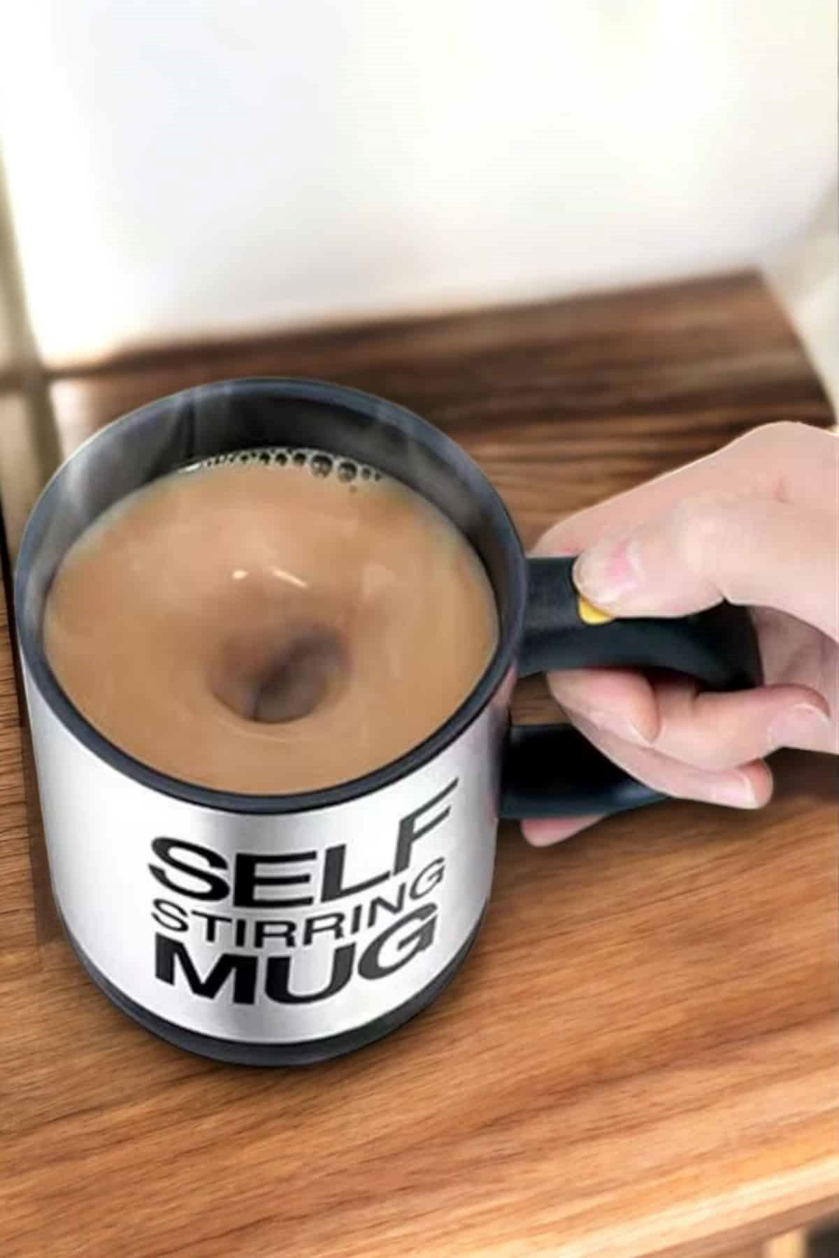 Mikser Kupa Yazılı Mug Bardak Karıştırma Özelliği