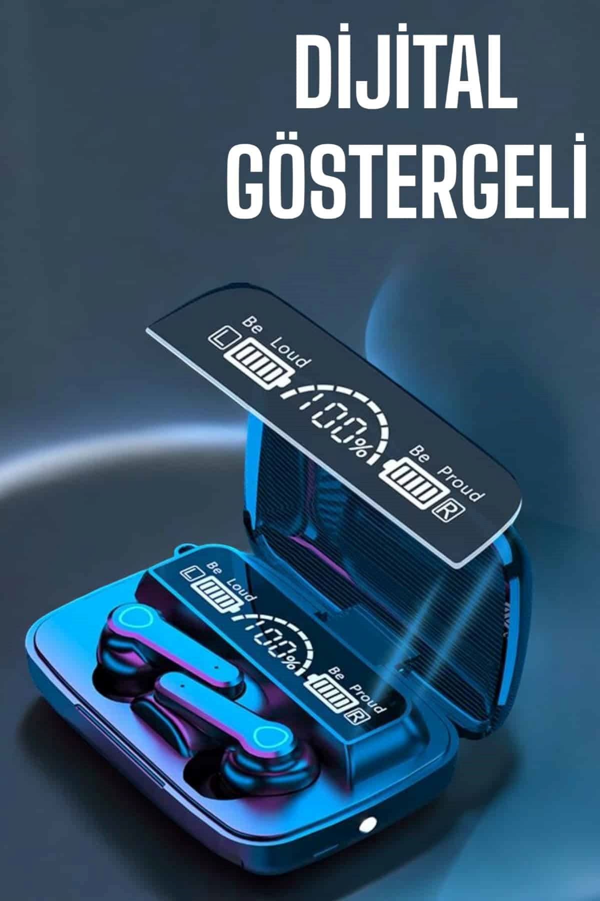 Bluetooth Kulaklık Dijital Göstergeli Kablosuz Uzun Pil Ömrü