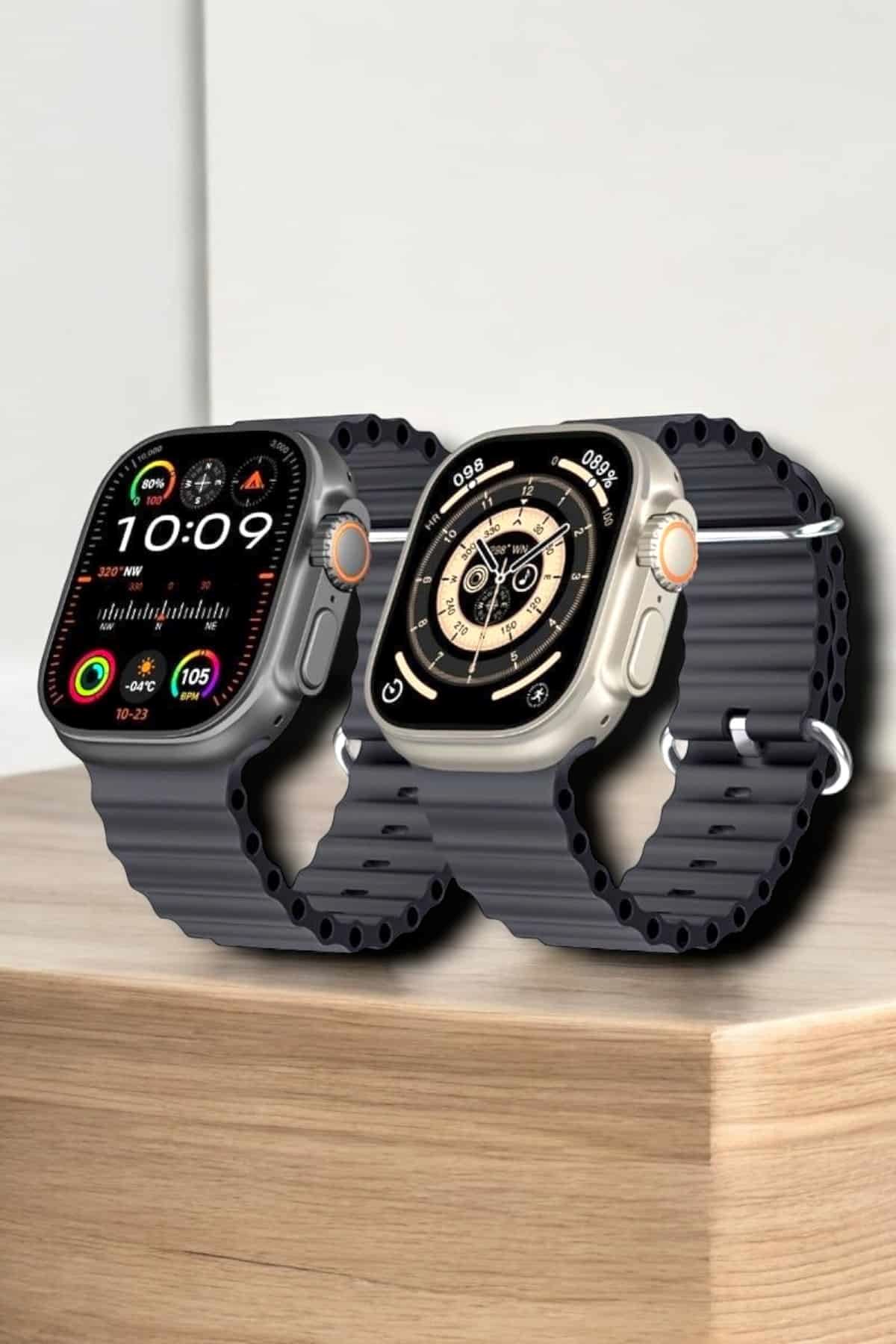 45 MM Gri Kasa Ultra Akıllı Saat Sesli Görüşme, Sağlık Takibi, Suya Dayanıklı