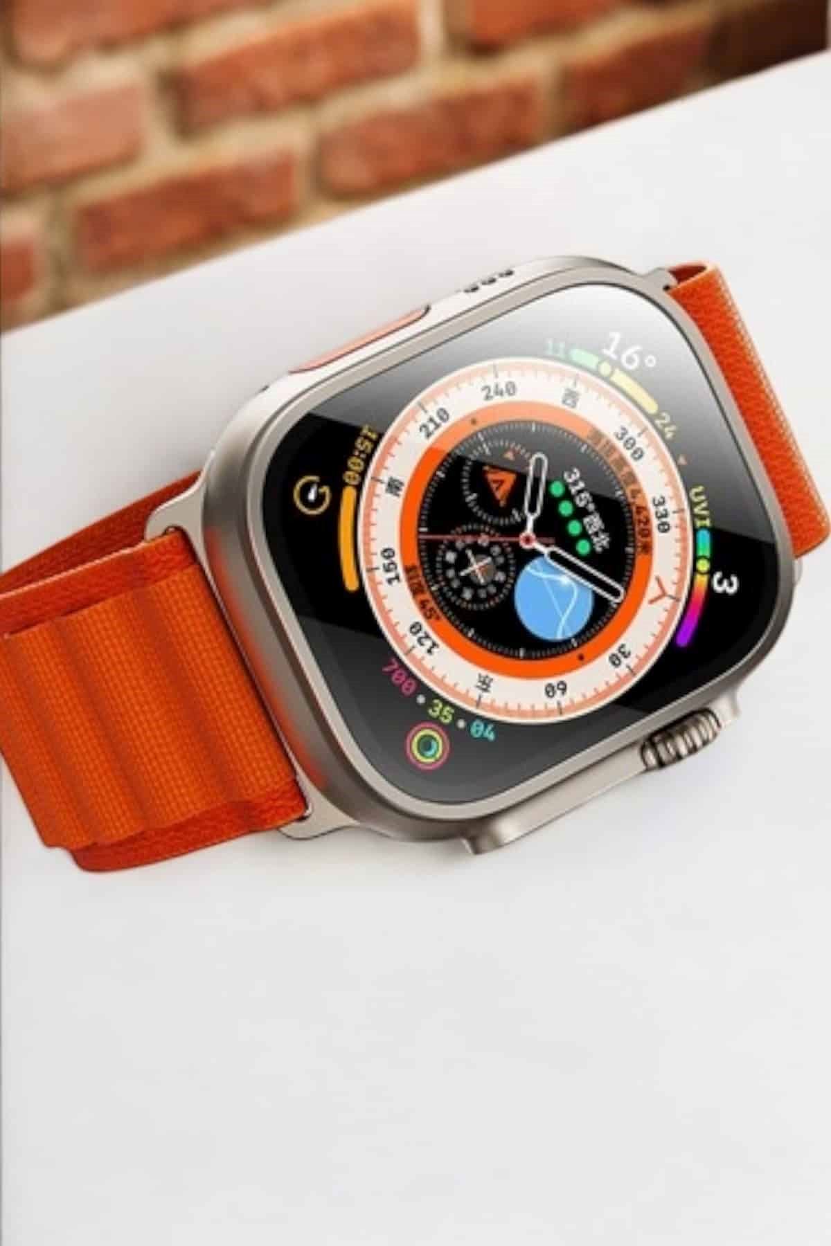Bluetooth Bağlantılı 49MM Dokunmatik Akıllı Saat Sağlık ve Spor Takip Özellikli