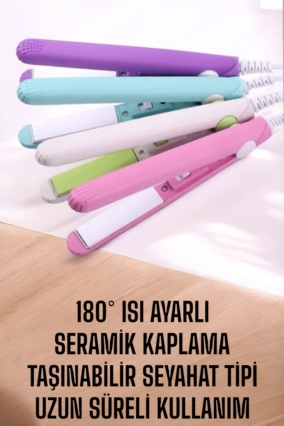 180°C Isı ve Uzun Süre Kalıcı Düzlük Sağlayan Mini Saç Düzleştirici