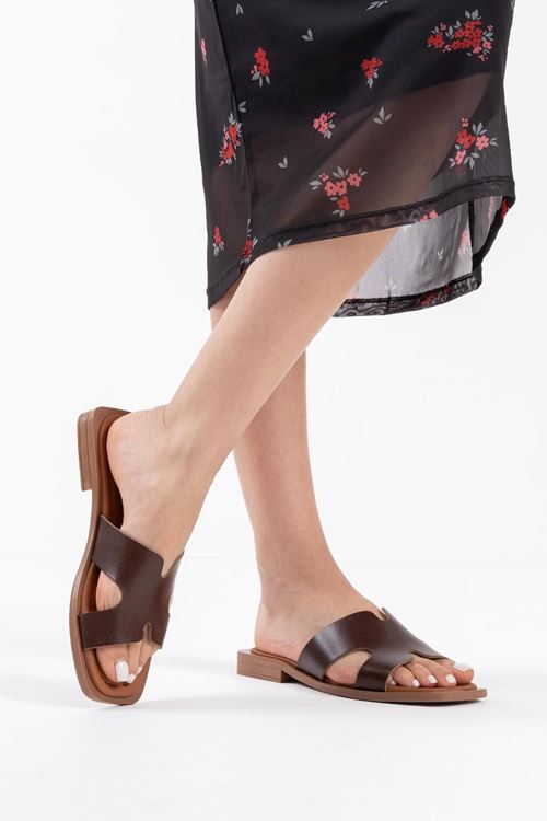 Fergei Acı Kahve Hakiki Deri Terlik