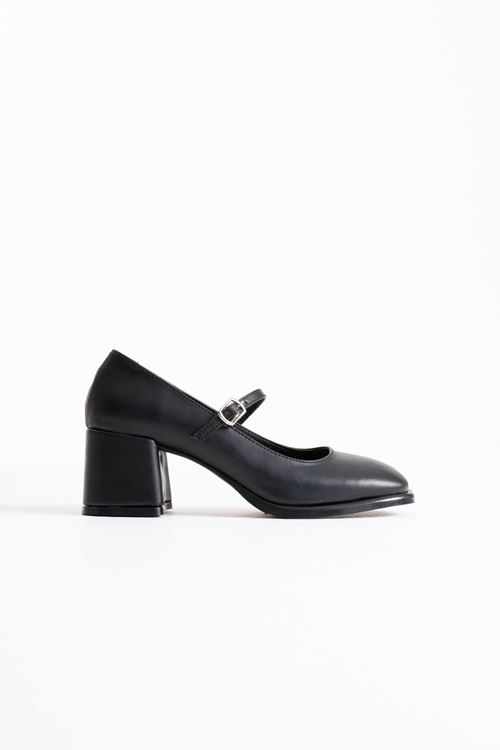 Blown Siyah Cilt Kadın Topuklu Ayakkabı