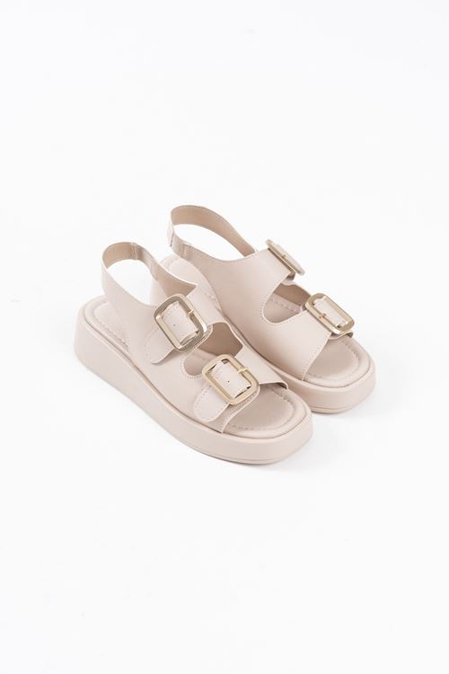 Shery Bej Cilt Sandalet