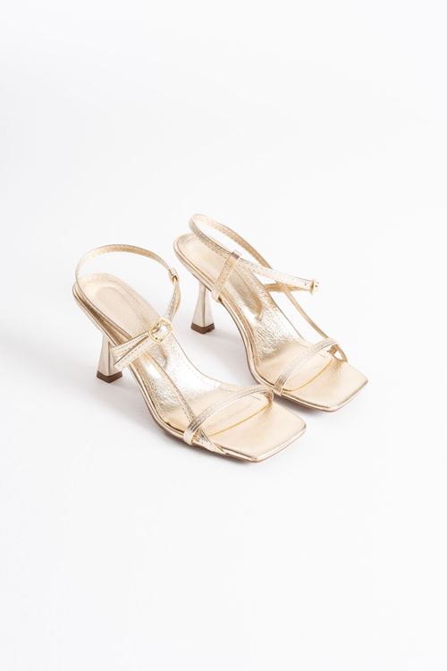 Rossie Kadın Altın Topuklu Sandalet