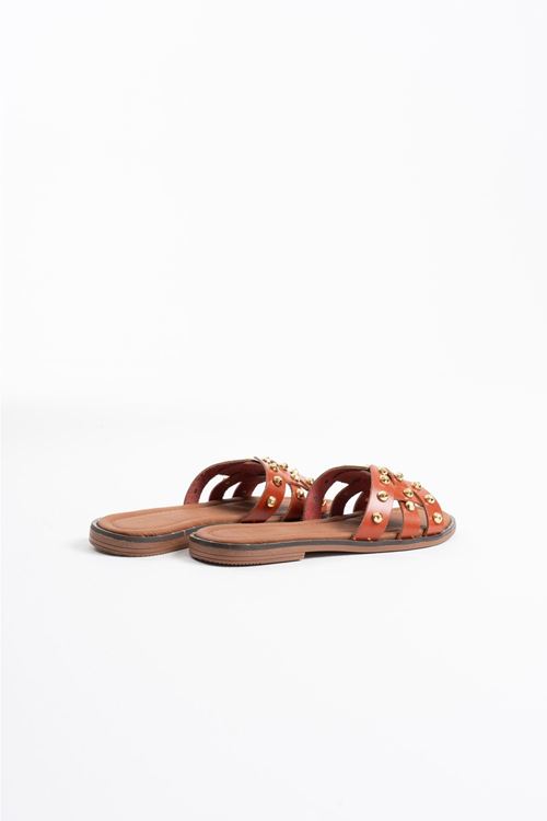 Loose Kiremit Hakiki Deri Terlik