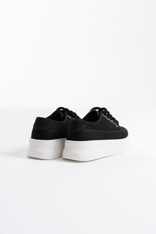 Glown Kadın Siyah Keten Spor Ayakkabı