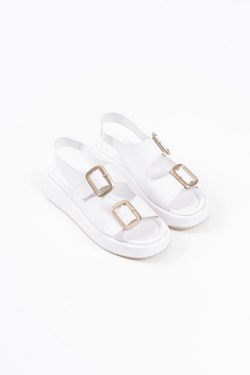 Shery Beyaz Cilt Sandalet