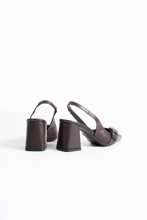 Keira Acı Kahve Cilt Kadın Topuklu Ayakkabı