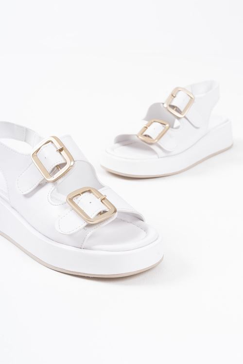 Shery Beyaz Cilt Sandalet