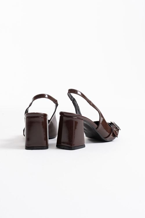 Keira Acı Kahve Rugan Kadın Topuklu Ayakkabı