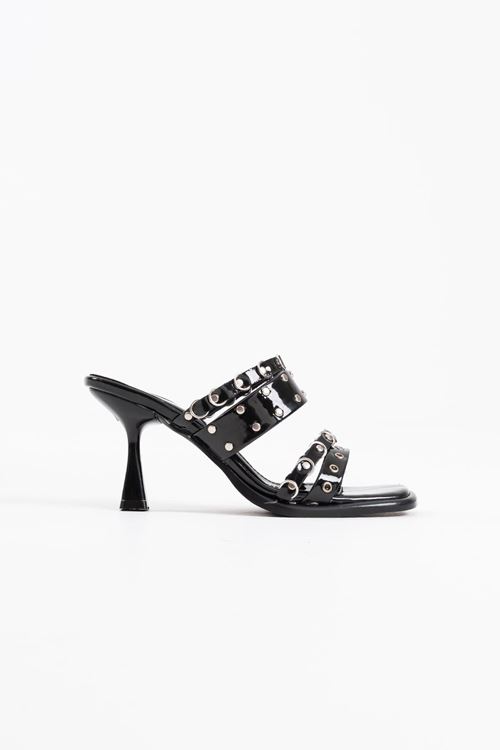 Merlin Topuklu Kadın Siyah Terlik