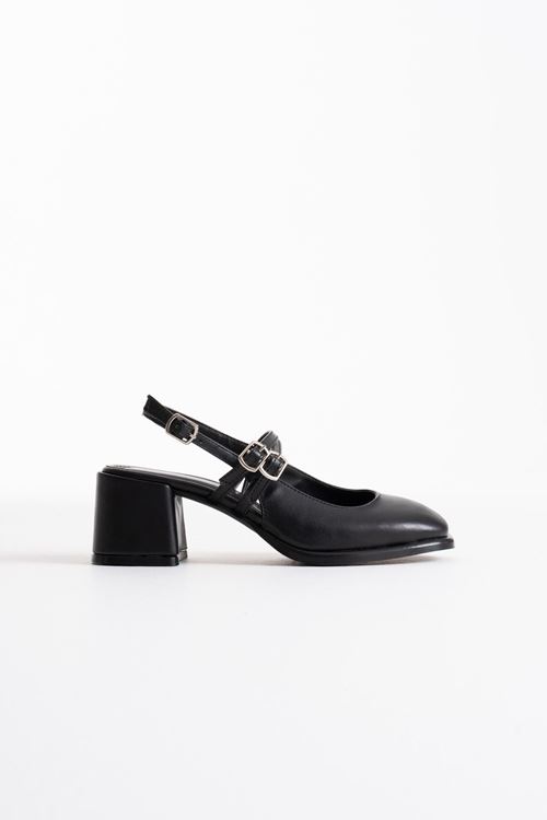 Faye Siyah Cilt Kadın Topuklu Ayakkabı