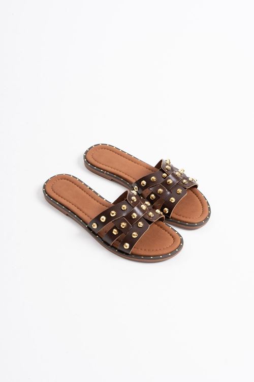 Loose Acı Kahve Hakiki Deri Terlik