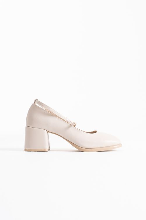 Sansa Bej Cilt Kadın Topuklu Ayakkabı