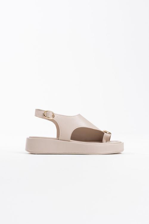 Milena Bej Cilt Toka Detaylı Sandalet