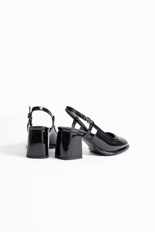 Taila Siyah Rugan Kadın Topuklu Ayakkabı