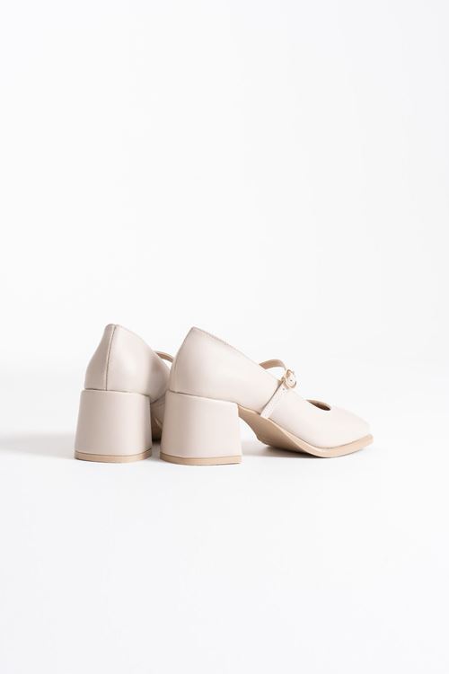 Blown Bej Cilt Kadın Topuklu Ayakkabı