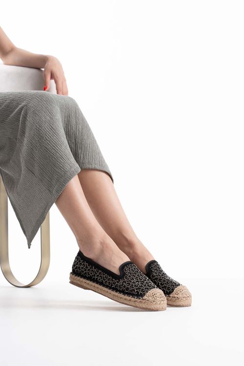 Dune Kadın Siyah Espadril Ayakkabı