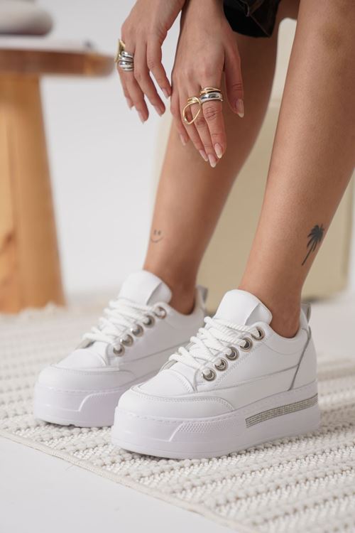 Alice Beyaz Kadın Gizli Topuklu Sneaker