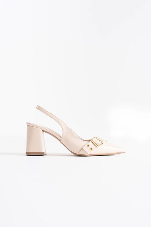 Keira Bej Rugan Kadın Topuklu Ayakkabı