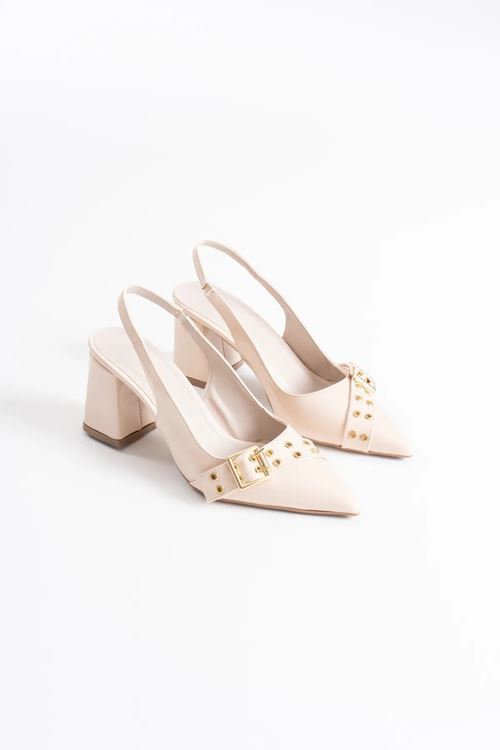 Keira Bej Rugan Kadın Topuklu Ayakkabı