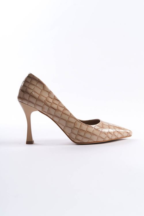 Harper Kadın Nude Kroko Rugan Stiletto