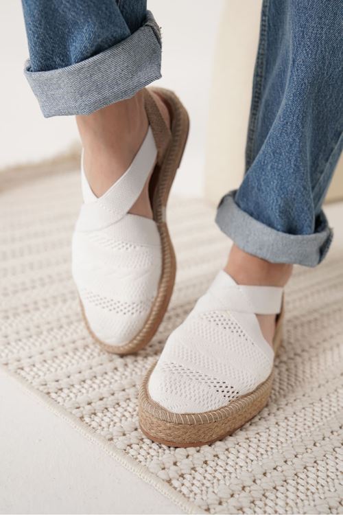 Rosa Kadın Beyaz Espadril Ayakkabı