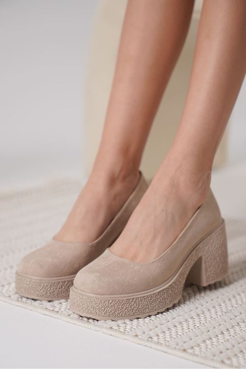 Talya Kadın Bej Süet Günlük Ayakkabı