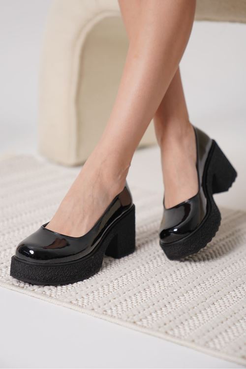 Talya Kadın Siyah Rugan Günlük Ayakkabı