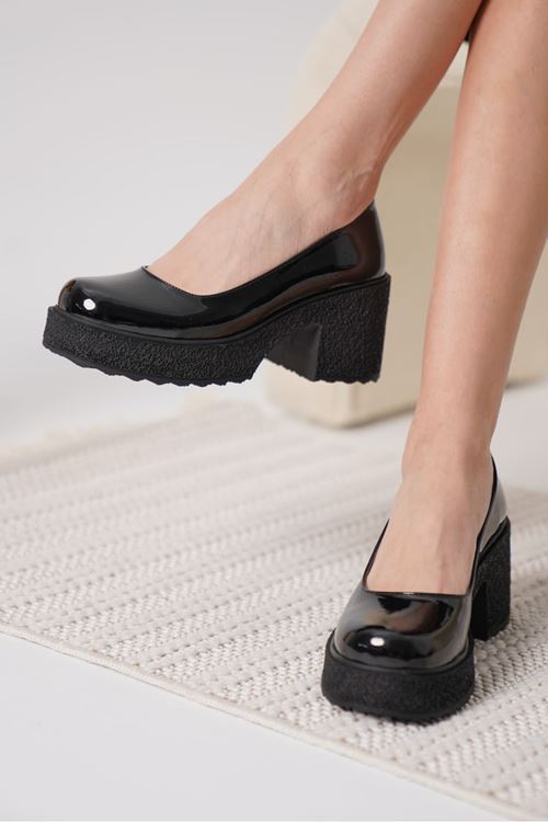 Talya Kadın Siyah Rugan Günlük Ayakkabı