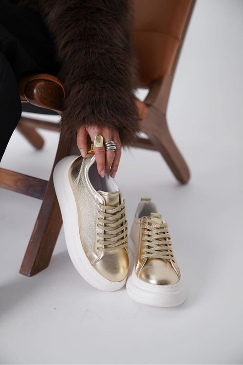 Dina Kadın Altın Sneaker