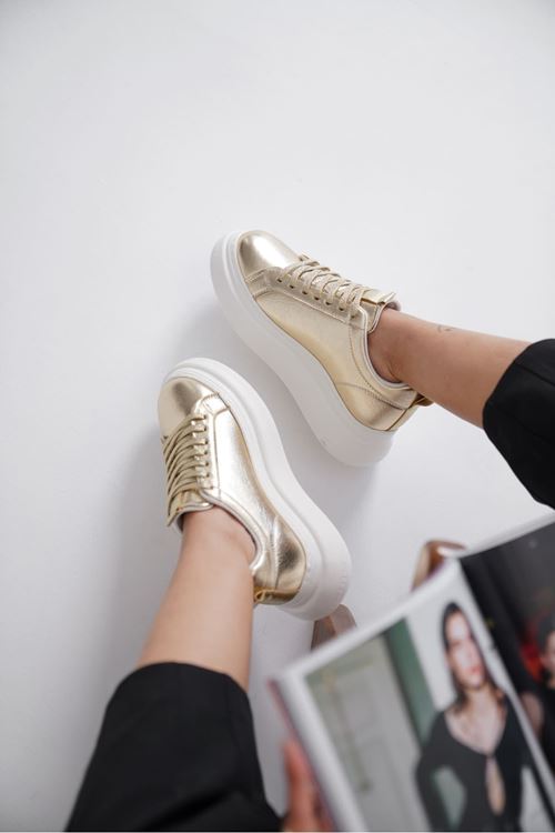 Dina Kadın Altın Sneaker