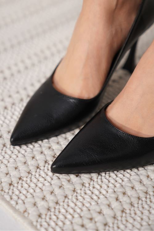 Blade Siyah Cilt Kadın Stiletto