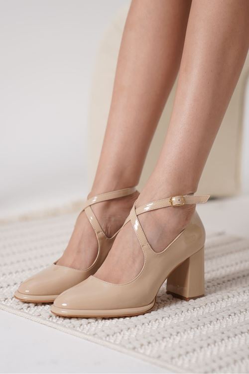 Cali Nude Rugan Kadın Topuklu Ayakkabı