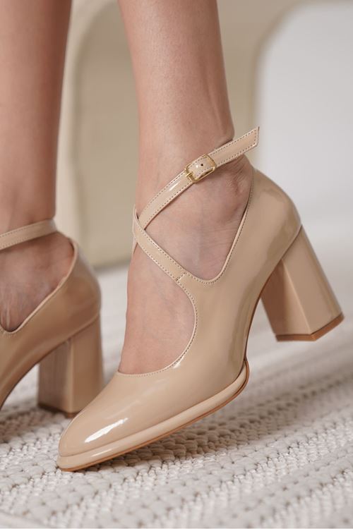 Cali Nude Rugan Kadın Topuklu Ayakkabı