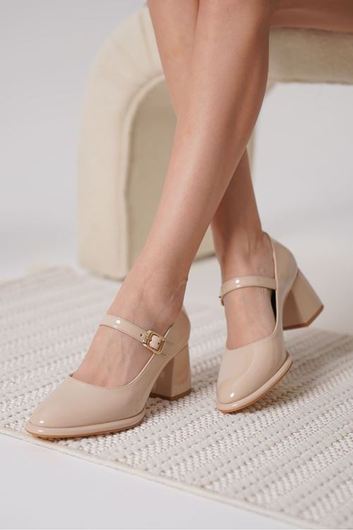 Kelly Nude Rugan Kadın Topuklu Ayakkabı