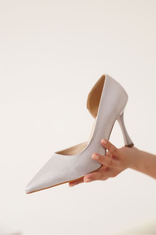 Angela Kadın Gümüş Topuklu Ayakkabı