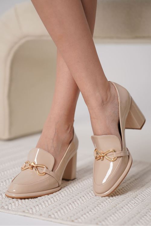 Melly Nude Rugan Kadın Topuklu Ayakkabı