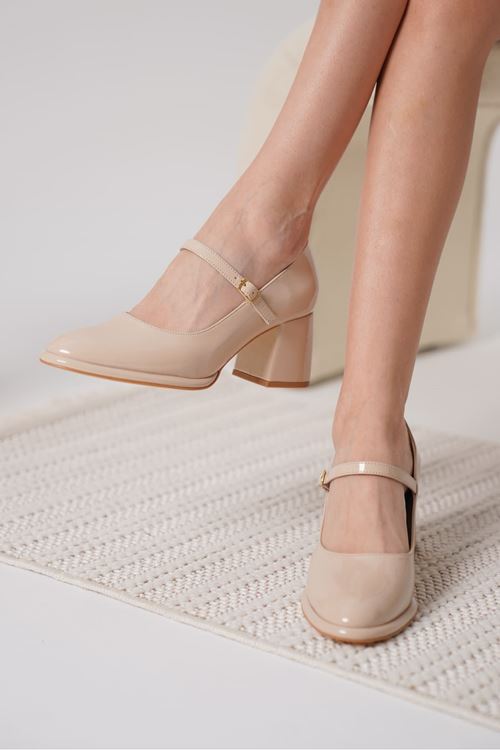 Slay Nude Rugan Kadın Topuklu Ayakkabı